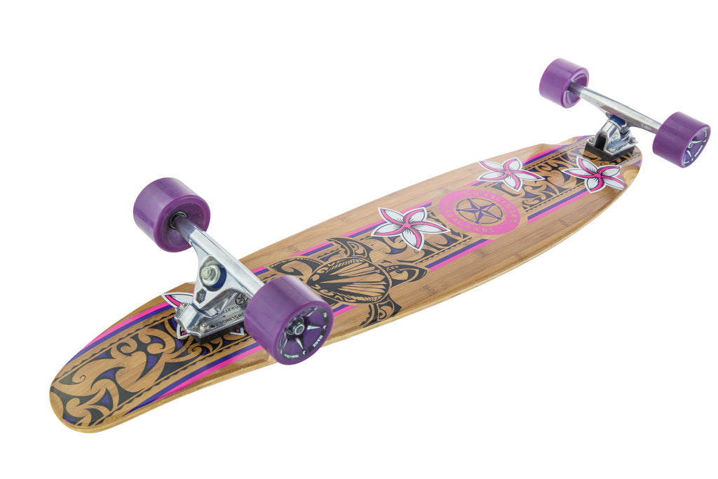 41 Dark Pink Kicktail Deck Only  - Gunslinger Longboard Skateboards Australia