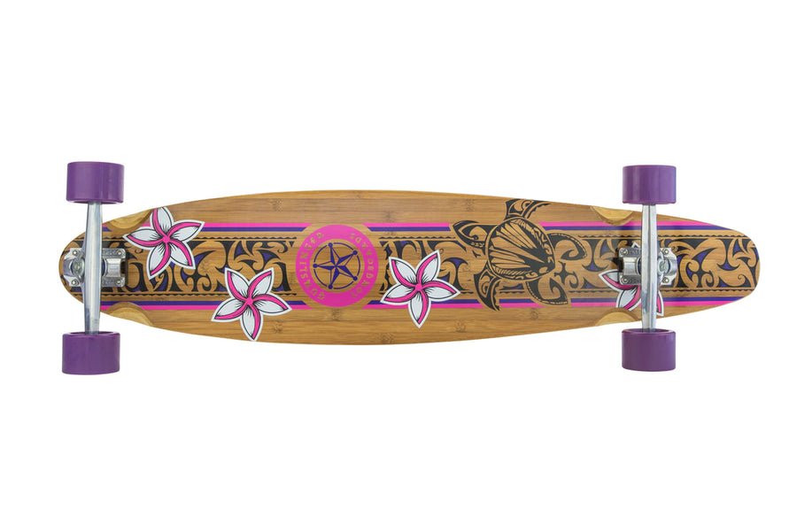 41 Dark Pink Kicktail Deck Only  - Gunslinger Longboard Skateboards Australia