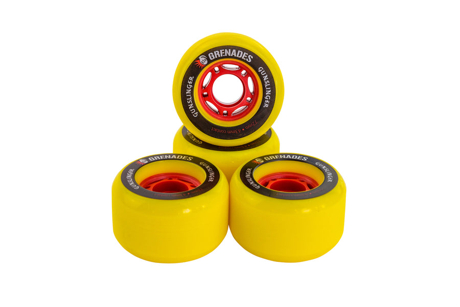 Grenades Yellow 83A - Gunslinger Longboard Skateboards Australia