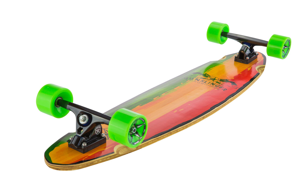 40 Rasta Deck Only  - Gunslinger Longboard Skateboards Australia