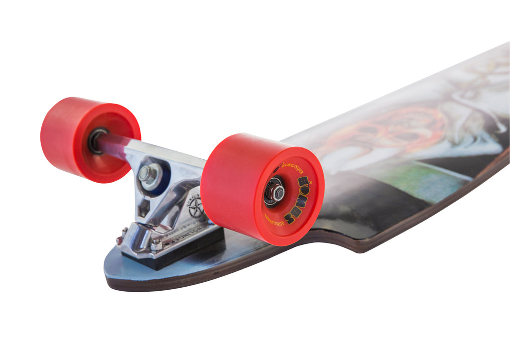 Bombs Red 83A - Gunslinger Longboard Skateboards Australia