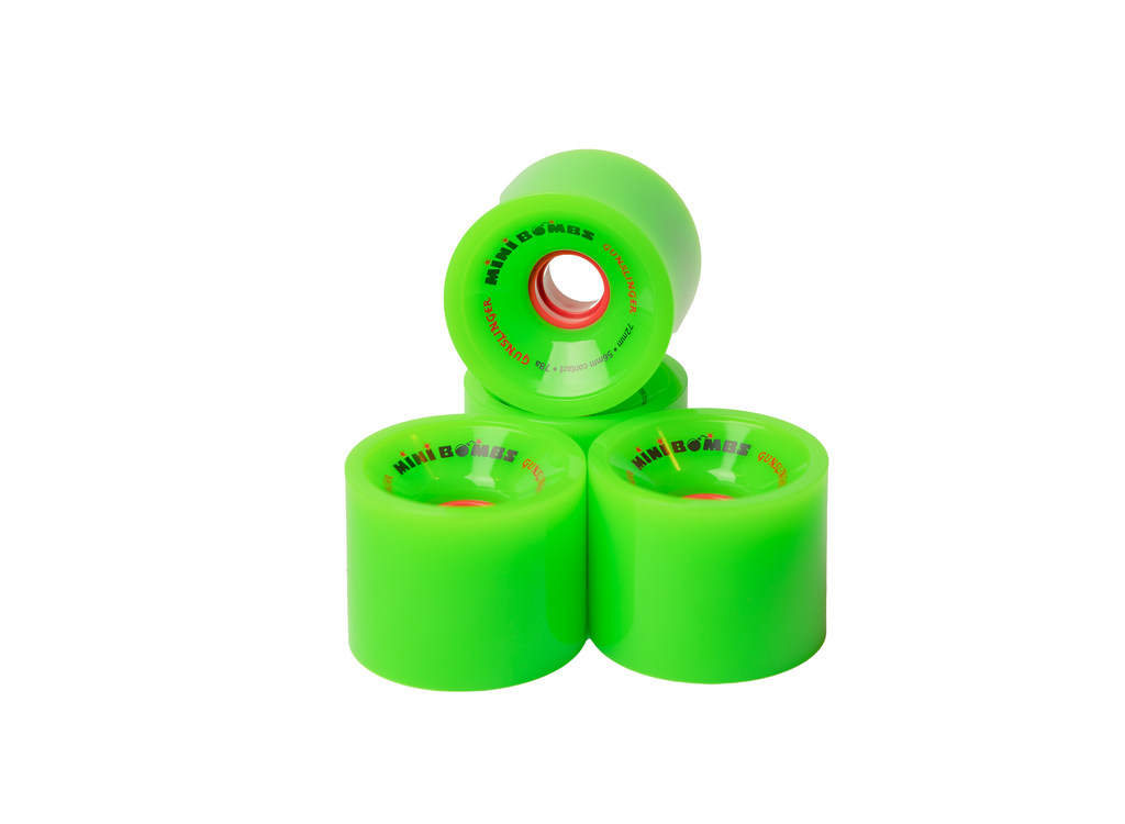 Mini Bombs Green 78A - Gunslinger Longboard Skateboards Australia